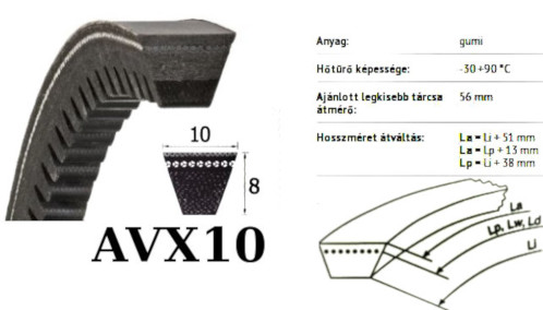       AVX10-ES ékszíj fogazott